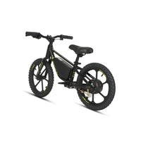 Eunorau EKIDS16 Obsidian electric balance bike, rear three-quarter view