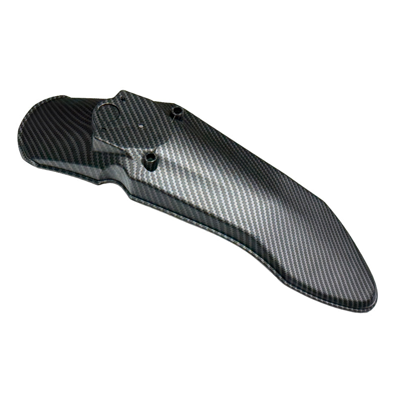Valtinsu EM-5 front fender in carbon-fiber look finish, top view