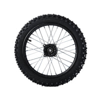 Valtinsu EM-5 front spoked wheel with knobby off-road tire
