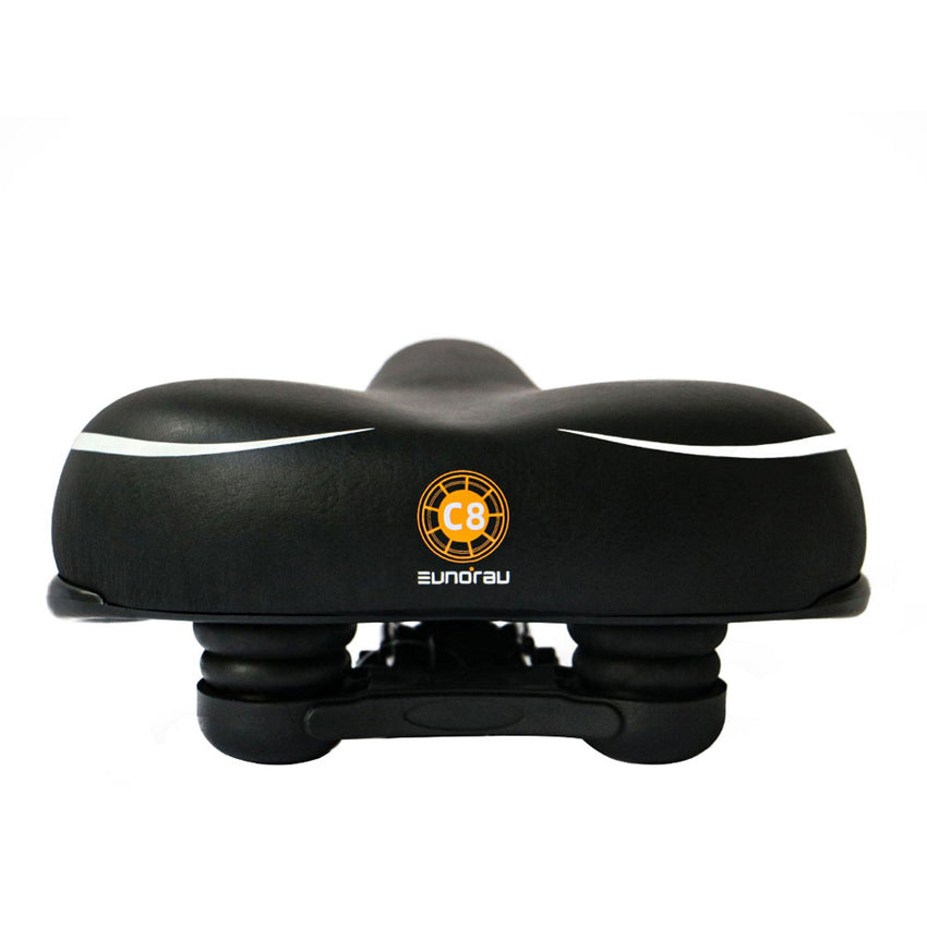 Eunorau C8 Comfort Saddle: C8 saddle rear view with springs