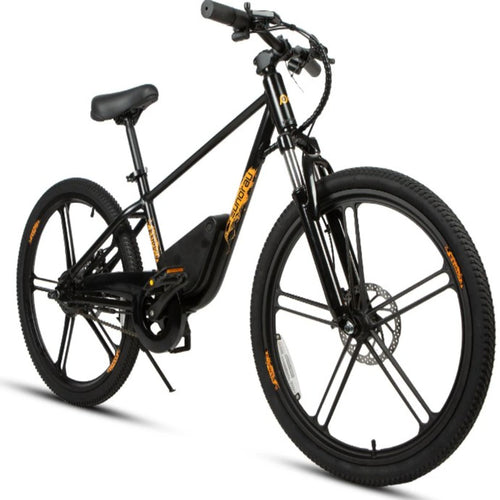 Eunorau EKids 24 kids ebike rear angle showing 24-inch wheel and lightweight frame
