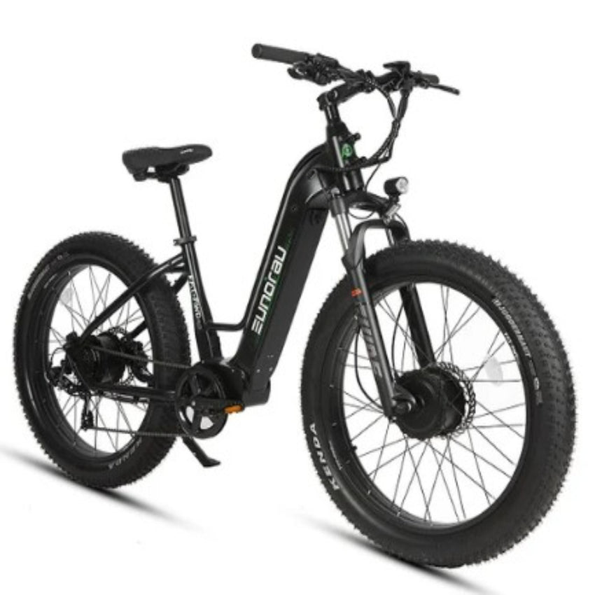 Eunorau FAT AWD dual motor fat tire electric bike side detail shot – all-wheel drive ebike Utah