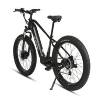 Eunorau FAT AWD electric bike front hub motor and 4-inch fat tire close-up detail