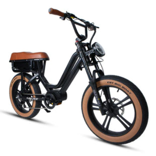 Eunorau Flash Lite ST e-moped rear angle showing step-through frame design