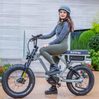 Eunorau Flash moped-style ebike lifestyle shot – urban riding in Utah