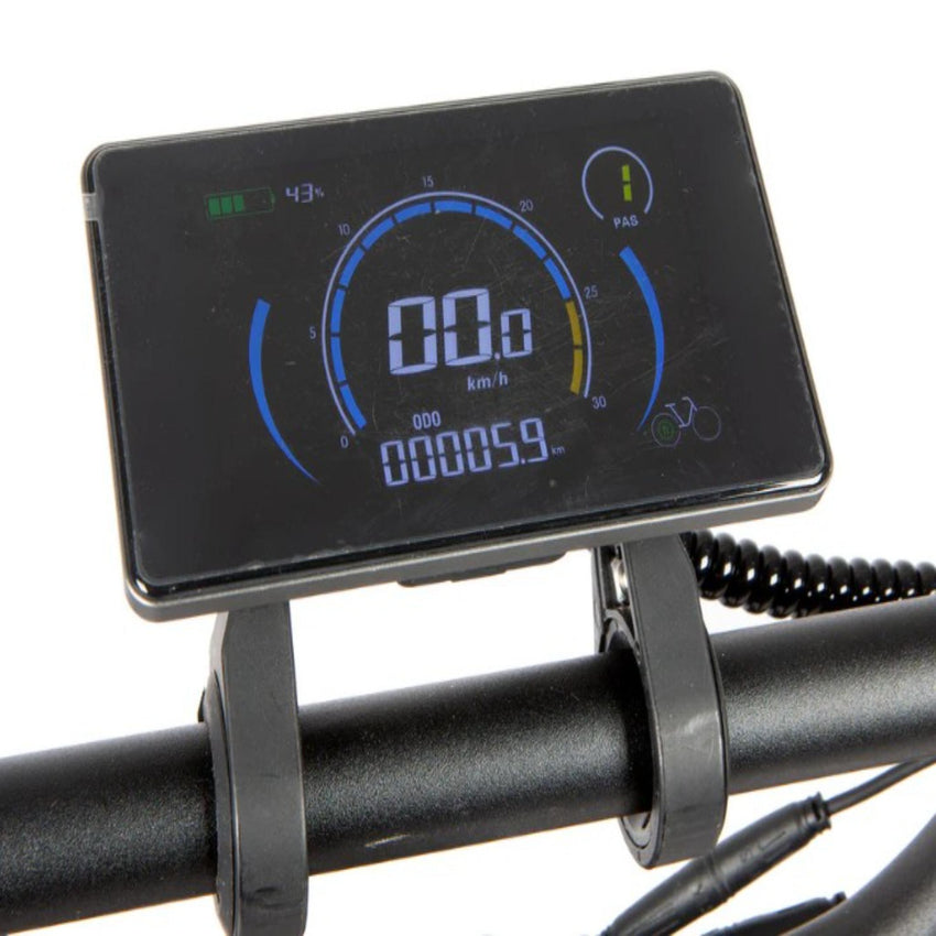 Eunorau ICEX snow adventure e-bike track system and motor detail view
