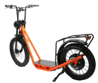 Eunorau Jumbo stand-up electric bike three-quarter rear view showing fat tire and cargo capacity