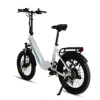 Eunorau Meta Foldable e-bike three-quarter front view highlighting compact frame design