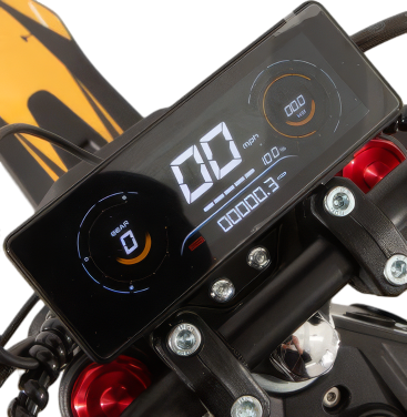 Eunorau S1 60V electric dirt bike three-quarter rear view – aggressive off-road stance