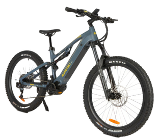 Eunorau Urus 2.0 full suspension electric mountain bike three-quarter front view