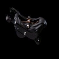 Formula EMoto brake caliper side profile – lightweight alloy construction detail