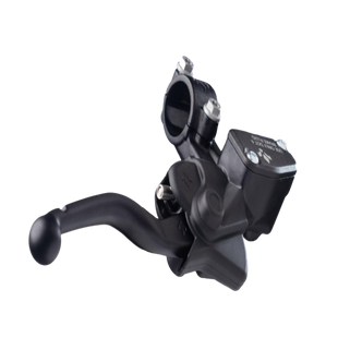 Formula EMoto brakes rear caliper detail – precision stopping power for electric motorcycles