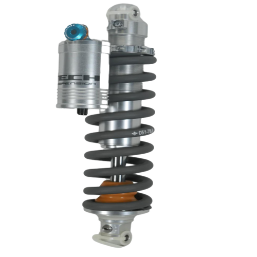 Formula Tech ER30 rear shock side profile – 283mm eye-to-eye, adjustable preload and rebound