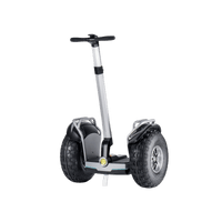 Freego X60 Plus self-balancing off-road scooter in silver, side view with tall handlebar