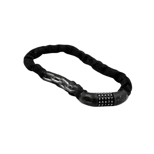 Freego 5-Digit Anti-Theft Chain Lock, black covered chain with 5-digit lock