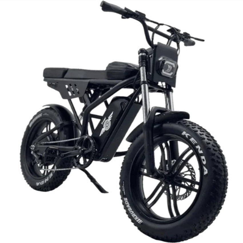 Freego F2 Pro Max Prime 60V dual seat electric bike mid detail shot – BHive Moto Shop Utah