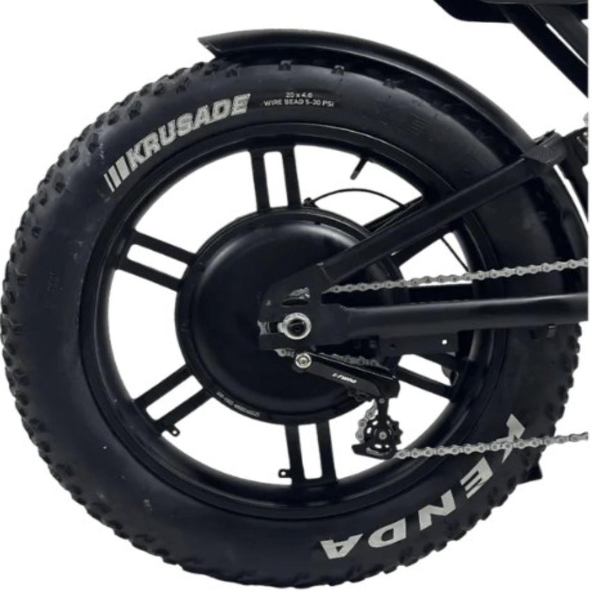 Freego F2 Pro Max Prime dual seat e-bike rear three-quarter view