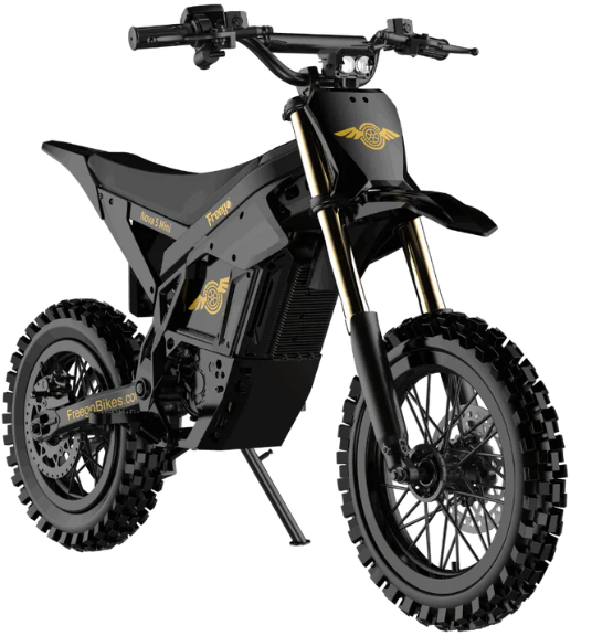 Freego Nova 5 Mini e-moto suspension and fork close-up detail