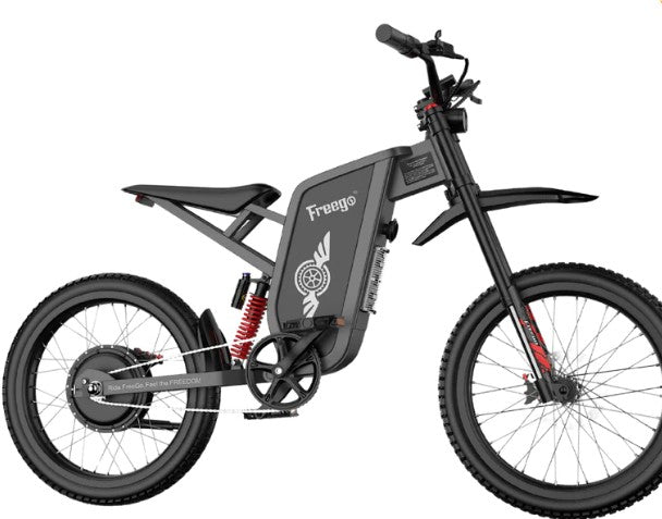 Freego X1 Series electric bike rear suspension and wheel detail – versatile Class II III performance