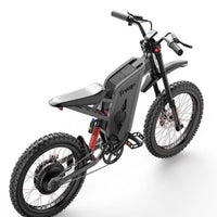 Freego X2 Pro electric dirt bike three-quarter front view showing fork and headlight