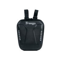 Freego E-Bike Waterproof Front Bag, black hard-shell bag with Freego logo