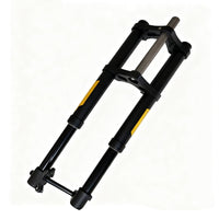 HappyRun front suspension fork with yellow accents