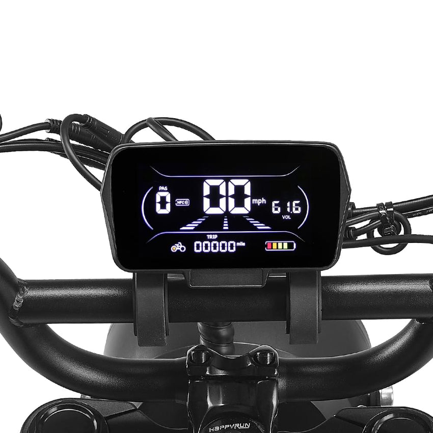 HappyRun G18 Pro display installed on the handlebars