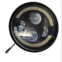 HappyRun round LED projector headlight with halo