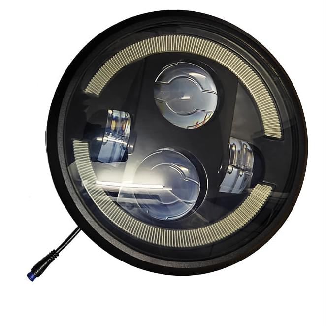 HappyRun round LED projector headlight with halo