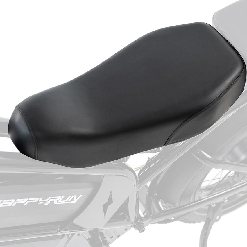 HappyRun padded replacement seat on an e-bike