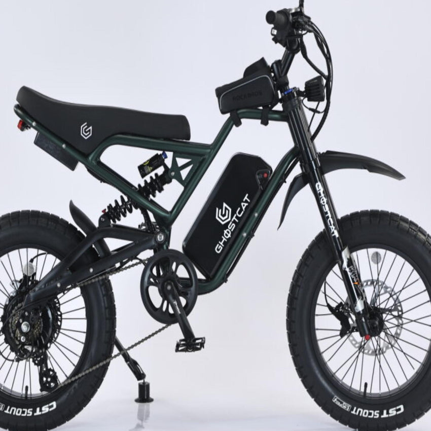 full suspension system on 1500W Pro e-bike