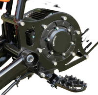 HappyRun F18 electric dirt bike mid-drive motor close-up detail
