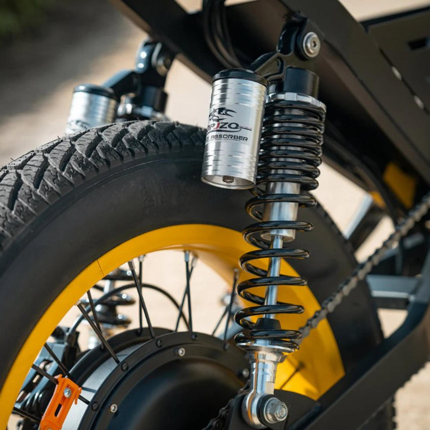 HappyRun G100 Pro 72V Class III e-moped front fork and headlight assembly