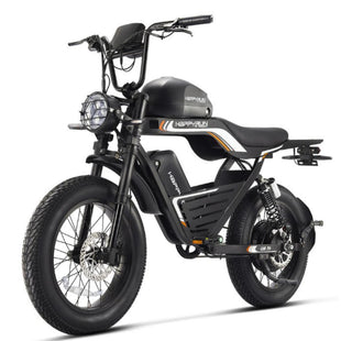 HappyRun G100 Pro Class III high-performance e-moped three-quarter front view