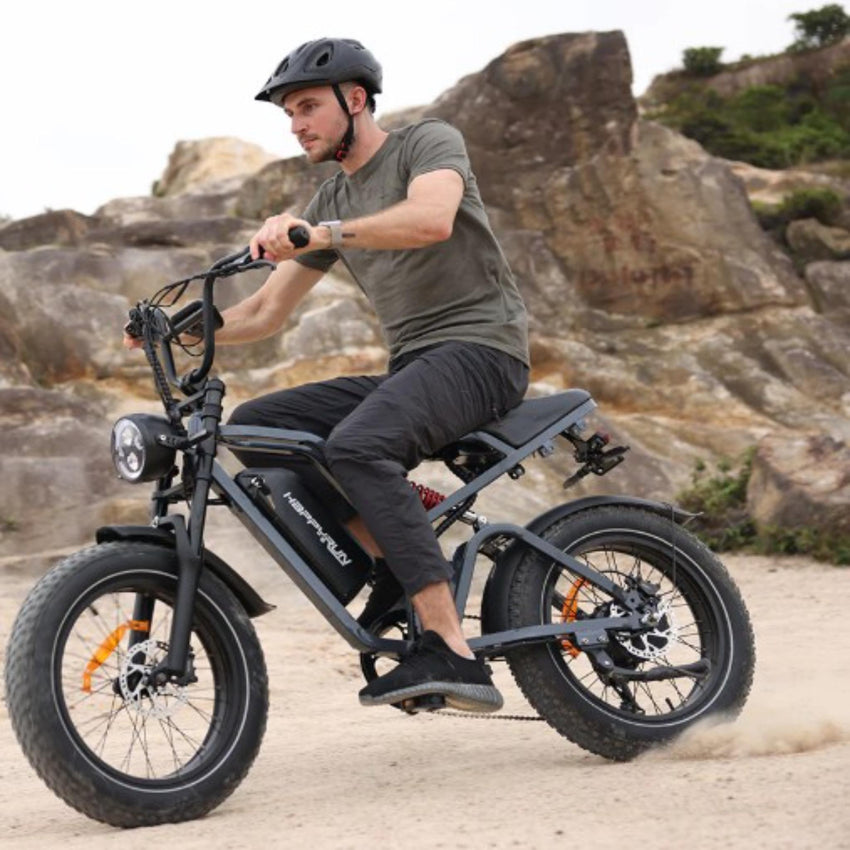 HappyRun G60 Pro 20x4 Class II fat tire e-bike three-quarter front view