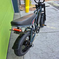 HappyRun G60 Pro moped-style fat tire e-bike rear detail – BHive Moto Shop West Jordan