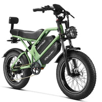 HappyRun G70 dual seat electric moped accessories and cargo detail