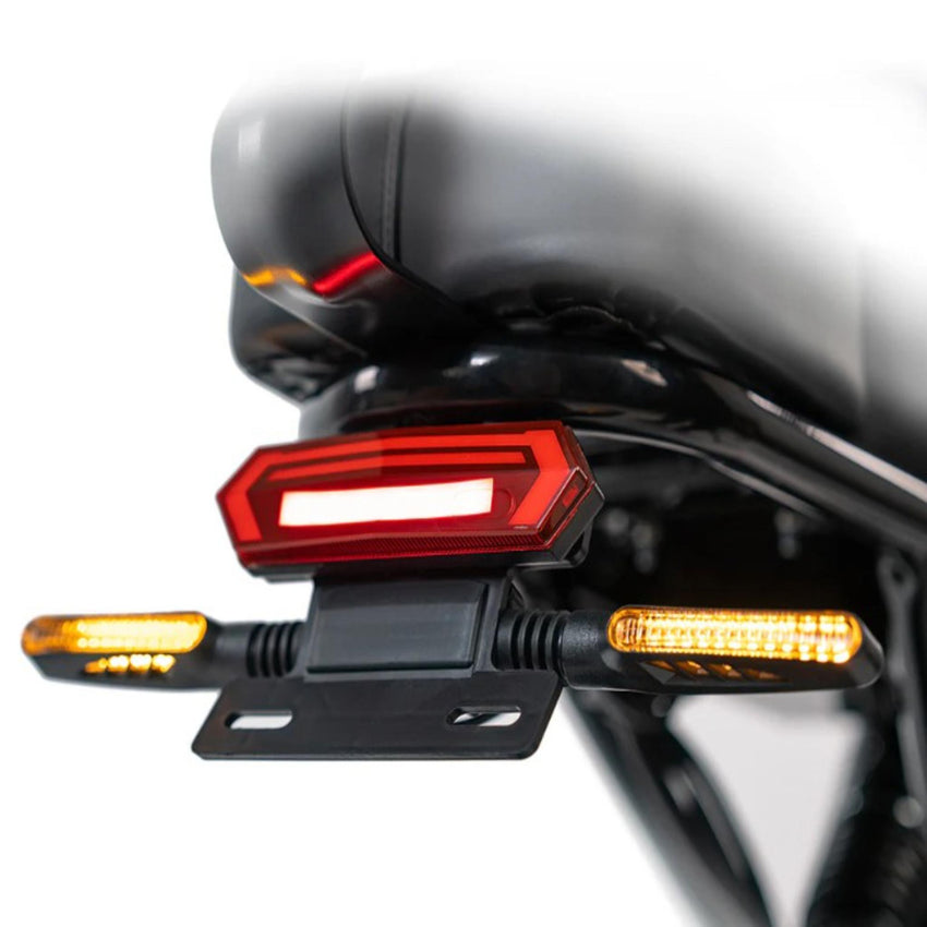 HappyRun G70 dual seat electric bike rear angle highlighting passenger seat and tail design