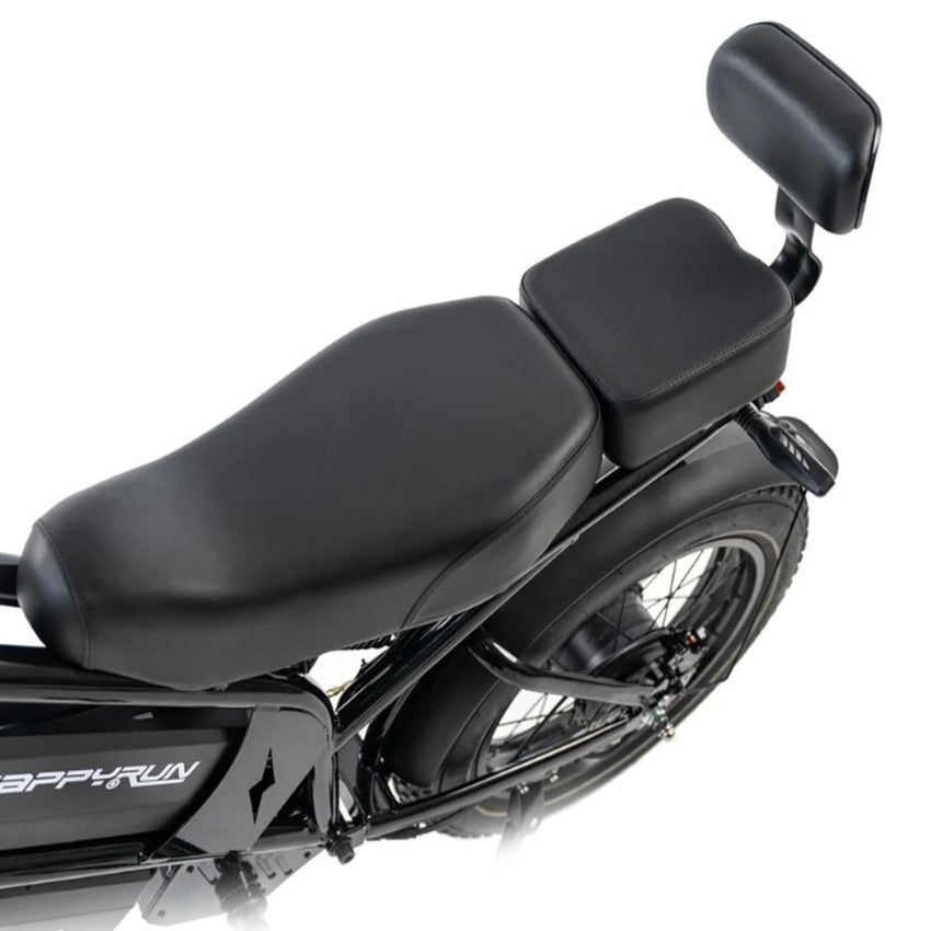 HappyRun G70 dual seat moped motor and drivetrain close-up detail