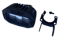 GhostCat Headlight, black triple LED projector housing with mounting bracket