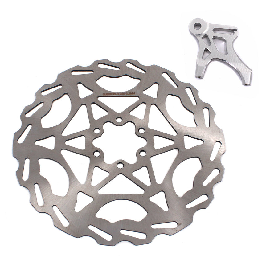 KKE Rear 220MM Disc with Adapter For SurRon Light Bee X, Segway X160/X260, E-Ride Pro SS  (Collective)