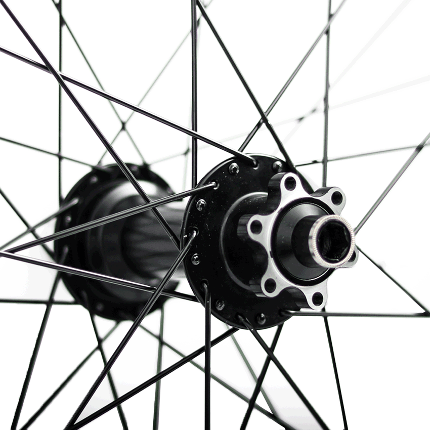 Eunorau 27.5 x 3" Wheel Set for SPECTER-S: front hub close-up