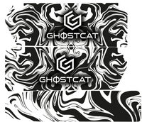 GhostCat Battery Decals 20Ah, Marble Black & White, black and white swirl pattern