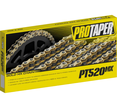 ProTaper 520MX1 Gold Series chain — high-strength motocross chain for dirt bikes and e-motos