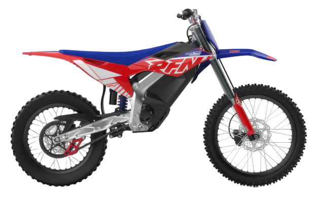 RFN Warrior SX-E15 Plus electric motocross bike primary product shot – full side profile