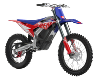 RFN Warrior SX-E15 Plus e-dirt bike three-quarter front view