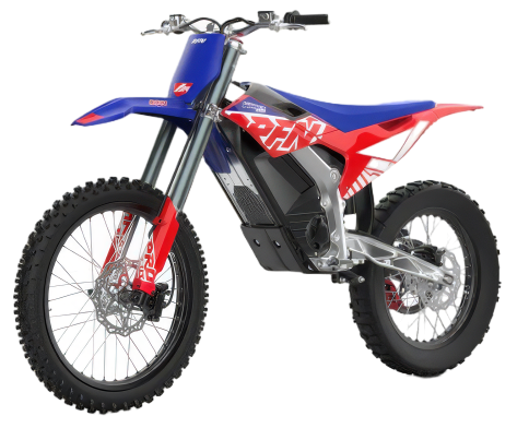 RFN Warrior SX-E15 Plus electric dirt bike rear angle and swingarm suspension detail