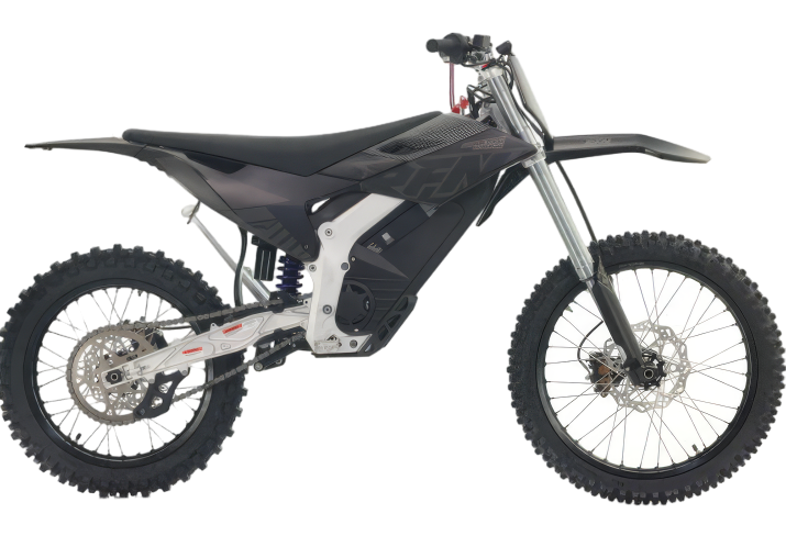RFN Warrior SX-E15 Plus electric dirt bike top-angle overview – $5,649 at BHive Moto Shop