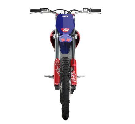 RFN Warrior SX-E15 e-dirt bike cockpit, controls, and display close-up