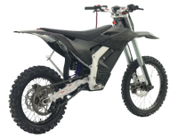 RFN Warrior SX-E15 e-moto front fork, wheel, and braking system close-up